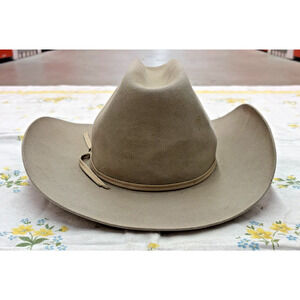 Vintage Resistol XXX Beaver Self-Conforming Western Hat Tan Felt 3X Cowboy
